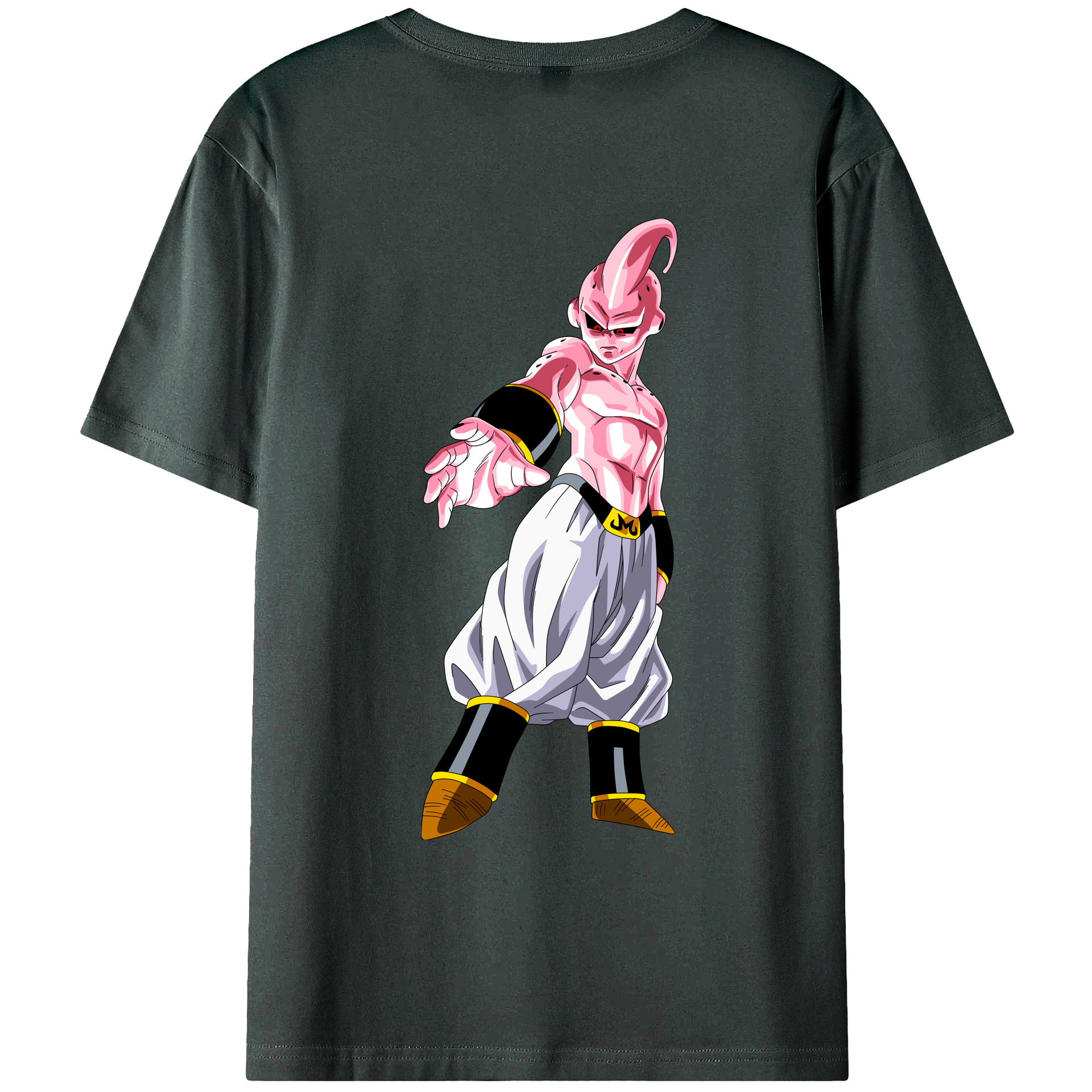 （画像用） ドラゴンボール 魔人ブウ DRAGON BALL Majin Buu 綿100％ メンズ半袖Tシャツ（バックプリント） 通気性